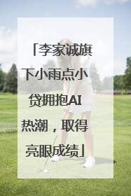 李家诚旗下小雨点小贷拥抱AI热潮，取得亮眼成绩